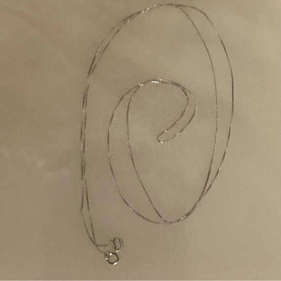 10k Solid White Gold Thin Box Chain Necklace - Picture 9 of 9
